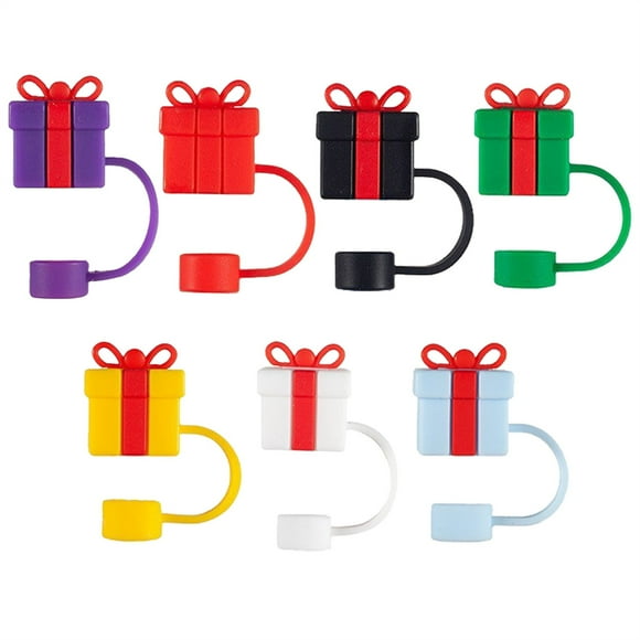 Christmas Caps For Tumblers 10mm 0.4in Toppers For Cups 30 40 Oz Cup Topper Accessories Tips Lid Decor Gift (Christmas Set Of 7)