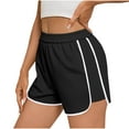 thumbnail image 2 of Women's Shorts Elastic Waist Loose Solid Color Shorts Thin Casual Shorts Sports Wearable Shorts Elastic Waist, 2 of 8