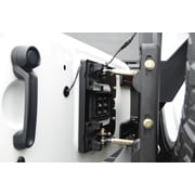 Fab Fours JP-Y1261T-1 Off The Door Tire Carrier; 2 Stage Black Powder Coated; Needs Base Bumper; Fits select: 2015-2017 JEEP WRANGLER UNLIMITED, 2012-2014 JEEP WRANGLER