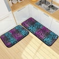 thumbnail image 7 of Coolnut Colorful Leopard Anti Fatigue Mats for Kitchen Floor,Set of 2 Non Skid Washable Waterproof Anti Kitchen Floor Mats for Kitchen Office Laundry Room Bathroom (19"x27"+19"x47") Home Decor, 7 of 7