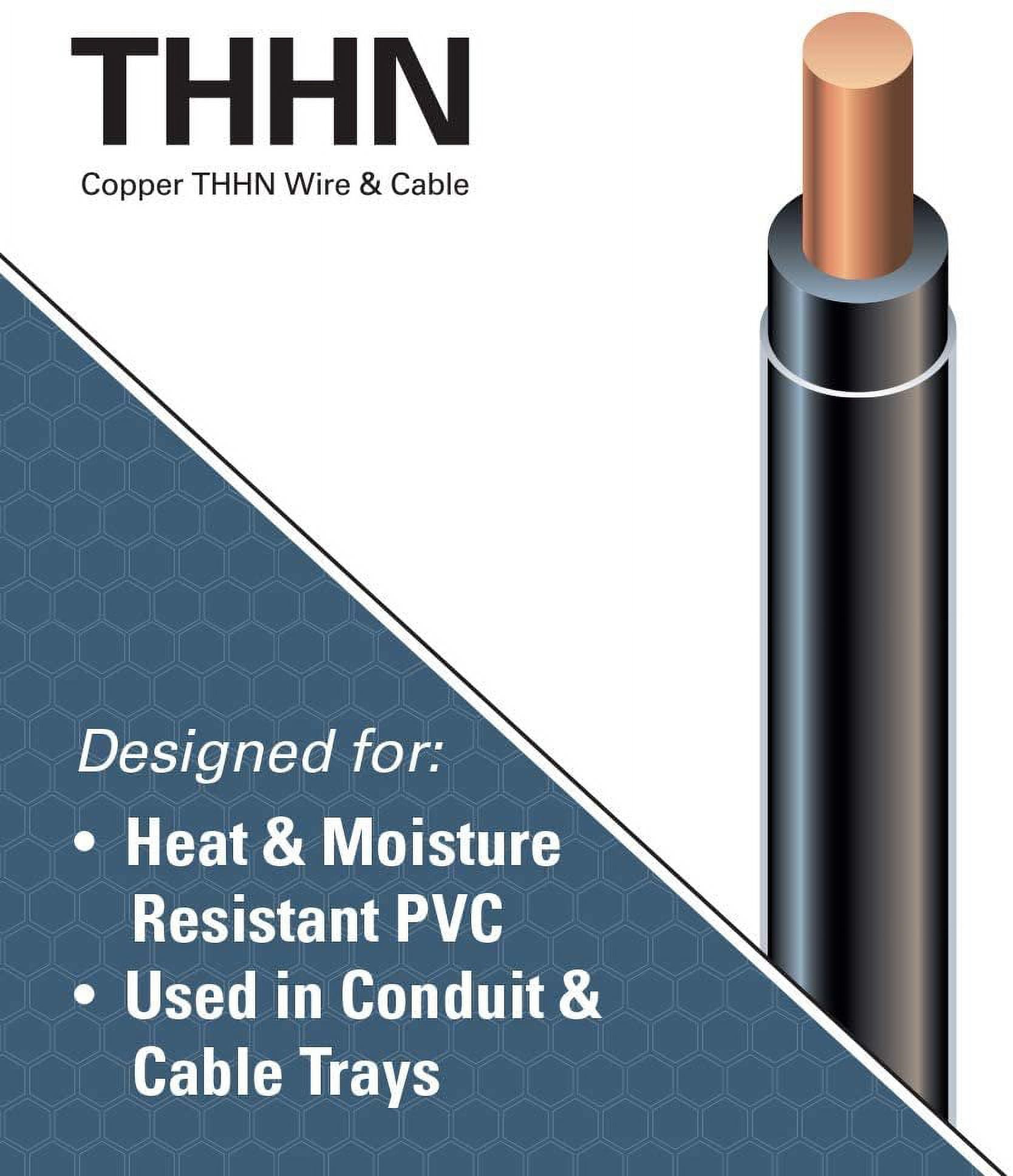 Southwire 12 AWG THHN Wire - Copper Conductor, Black - 50 Ft