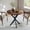 Rustic Brown, variant on 31.5" Small Round Dining Table for 2-4, Rustic Brown Dinner Table, Space Saving Circle Small Kitchen Table, Industrial Mid Century Modern Dining Room Desk for Kitchen, Apartment