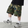 thumbnail image 7 of Angala Toddler Boys Shorts Elastic Waist Cargo Shorts Summer Dailywear Casual Loose Fit Breathable Kids Shorts Size 5-6 Years, 7 of 7