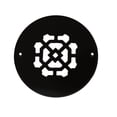 thumbnail image 1 of Achtek 3.5" Duct opening Solid Cast Aluminum Round Grille ( 5" Round Overall) | Powder Coated BLACK- With Holes For Wall / Ceiling, 1 of 11