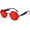 Black Red, variant on Round Steampunk Sunglasses for Men Double Spring Leg Glasses Metal Punk Eyewear Uv400