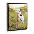 thumbnail image 3 of Stupell Industries Transitional Heron & Clubhouse Sign Black Floating Frame Canvas Art, 17 x 21, by Christine Reichow, 3 of 8