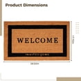 thumbnail image 4 of Tapis d'Entrée en Fibre de Coco, Paillasson de Bienvenue Élégant, Tapis de Porte en Fibre de Coco Style Ferme Robuste avec Endos Antidérapant en PVC, Tapis d'Entrée en Fibre de Coco Résistant aux Intempéries pour Intérieur et Extérieur, 29.53 x 17.72 x 0.59 Pieds', 4 of 6