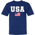 thumbnail image 6 of USA Text Flag Printed T-Shirts | 4th of July United States of America Short Sleeve Patriotic Independence Day Shirt | Made in USA Tees (Charcoal, XXL), 6 of 13