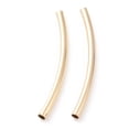 thumbnail image 2 of 100pcs Brass Tube Beads Long-Lasting Plated Curved Beads Tube Real 24K golden Plated 30x2mm Hole: 1.5mm, 2 of 3