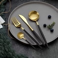 thumbnail image 4 of LYFJXX 24-Piece Gold Stainless Steel Flatware Sets (Service for 6), 4 of 5