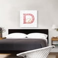thumbnail image 2 of ARTCANVAS Chic Pink Gold Alphabet Letter D Canvas Art Print - Size: 26" x 26" (0.75" Deep), 2 of 9
