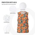 thumbnail image 3 of Honeii Autumn Pumpkins Gingham print basktball shirt for men and women, Unisex basketball jersey for Theme party-Medium, 3 of 6