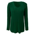 thumbnail image 5 of Arlun Sweater for Women V-Neck Knitted Pullover Sweater Long Sleeve Soft Cozy Tops for Everyday Wear Women's Solid Color Ribbing Loose Fit Basic Pullovers Dark Green XL, 5 of 5