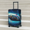 thumbnail image 6 of Pofeuu Vintage Colorful Patterned Dolphin Print Luggage Suitcase Cover Protector Luggage Washable Covers Aesthetic for 18/24/28/32 inch Luggage（No luggage included）-Small, 6 of 7