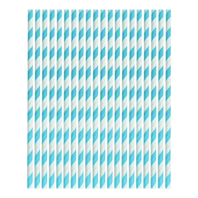 Daily Qaailabf 100pc Paper Straws Disposable Straws Paper Striped Colorful Decorative Straws Dessert Drinks Party Straws