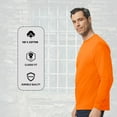 thumbnail image 4 of Hi-Vis Safety Long Sleeve T-Shirt for Men, High-Visibility Workwear, Mix Color, Pack 6, XL, 4 of 5