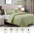 thumbnail image 2 of Superior Cotton Blend 600 Thread Count Duvet Cover Set, King/ California King, Sage, 2 of 5
