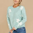 thumbnail image 1 of Qertyioot Chandails Tricotés pour Femmes, Blouse Mode Motif Chandail pour Femmes, 1 of 7