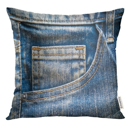 Arhome Blue Abstract Denim And Choppy Jeans Pocket For Brown