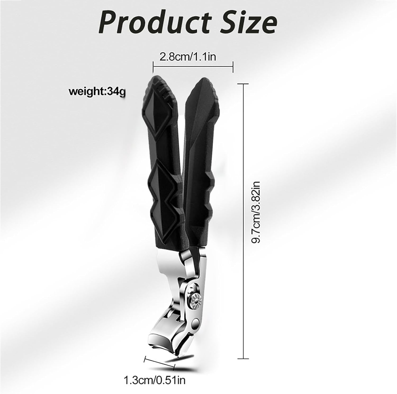 Goredny Orthoclip, 2025 Upgraded Graddi Orthoclip, 180° Wide Jaw Thick Nail Clipper with Straight & Angled Blades, Long Handle, Anti-Splash, Easy to Clean for Seniors and Hard Nails