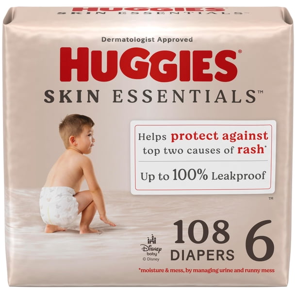 Pañales HUGGIES Skin Essentials Talla 6 Paquete de 108