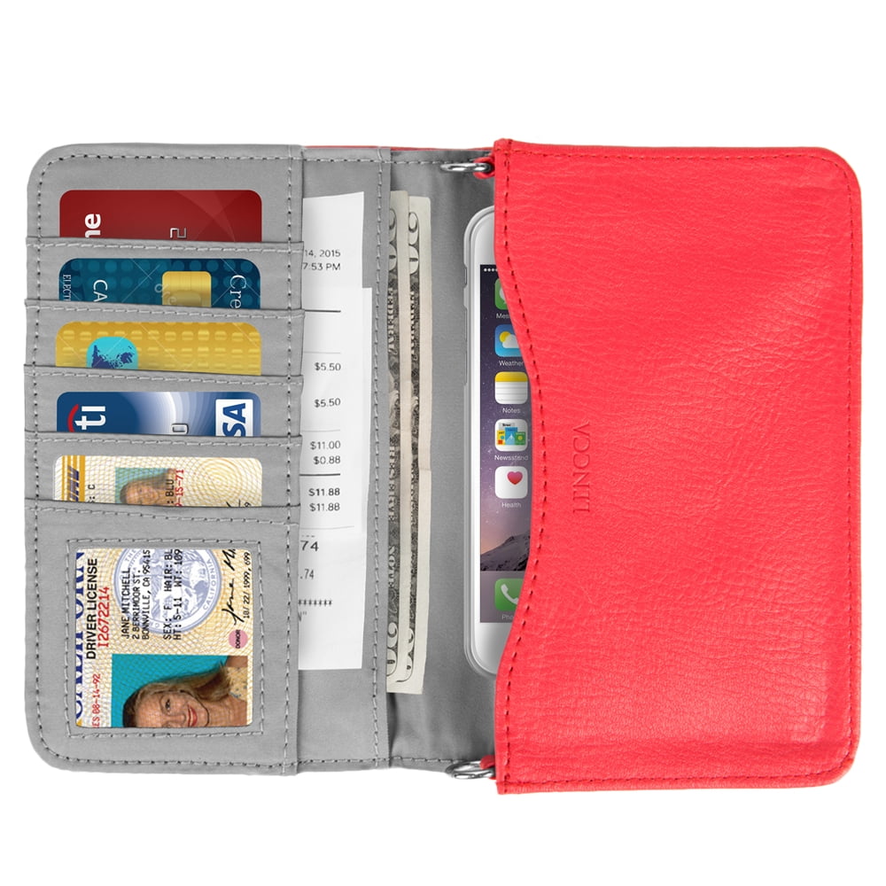 Universal Crossbody Phone Purse – Convertible Wallet Clutch with Card Slots & Strap – Fits Most Smartphones for Travel & Everyday Use