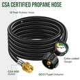 thumbnail image 4 of PatioGem 12FT Propane Hose Adapter 1lb to 20lb, 1lb to 20lb Propane Tank Adapter, Propane Tank Hose, Propane Grill Hose Fit for Weber Q Grill/Coleman Camping Stove/Buddy Heater Propane Hose, 4 of 10