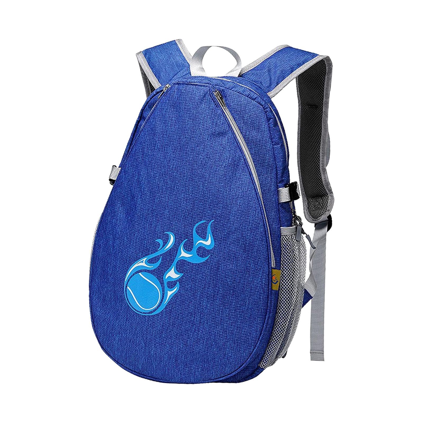 DimyFew Tennis Racket Bag Pickleball Racket Backpack Waterproof Outdoor Organizer Pocket Deep Blue