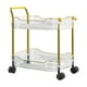 thumbnail image 2 of Carrito transparente de dos niveles con ruedas giratorias con bloqueo | Organizador de almacenamiento de plástico ligero con asas | Carrito utilitario para cocina, oficina, dormitorio, herramientas,, 2 of 6