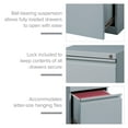 thumbnail image 2 of Hirsh 20" Deep Mobile Pedestal File Cabinet 2 Drawer File-File, Letter Width, Platinum, 2 of 14