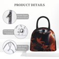 thumbnail image 4 of Honeii Red Panda Autumn Branches Print Insulated Lunch Bag Women Reusable Lunch Box with Pocket for Work Picnic Travel -One Size, 4 of 6