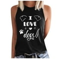 thumbnail image 1 of Tops casuales sexys de verano sin mangas para mujer Tops de chaleco sin mangas con estampado de cuello redondo regular Fridja  gh4912, 1 of 5