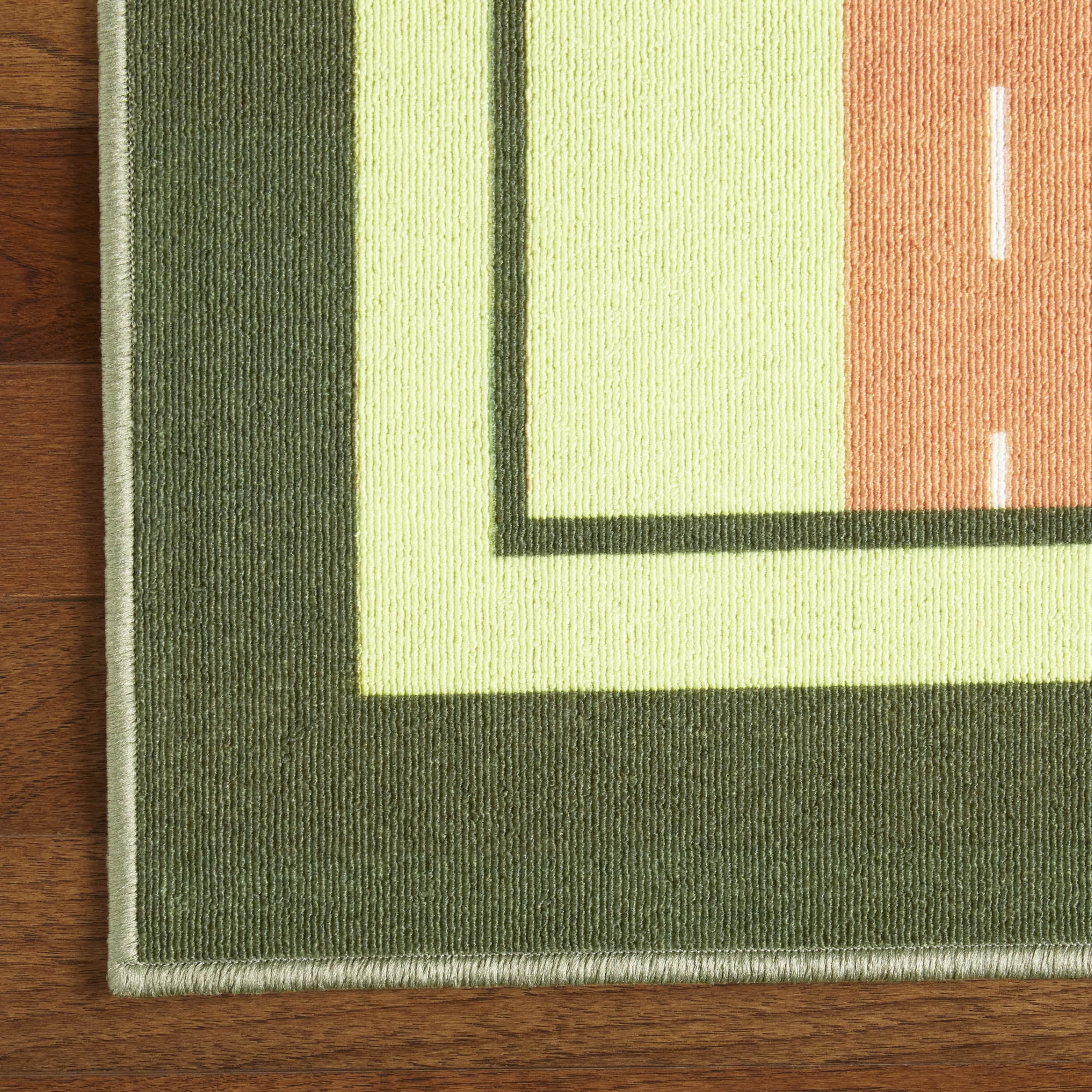 Everwash™ Imagine Jungle Road Kids Machine Washable Area Rug, Green/Yellow, 4'x6'