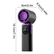 HOARBOEG High-Speed Handheld Mini Fan with Cooling, Portable 6000mAh Battery-Operated Personal Fan, 199 Adjustable Speeds for Outdoor Use, Travel, Desk, Fast-Cooling Thermoelectric Fan