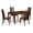 Mahogany, variant on East West Furniture Capri 5-piece Wood Seat Chairs and Dining Table in Mahogany