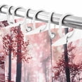 thumbnail image 6 of Shower Curtains Sets for Bathroom Decor Autumn Mist Tree Forest Waterproof Bathroom Curtain with Hooks, Nature Red Leaves Botantical for Bathroom Decor,60x72IN, 6 of 6