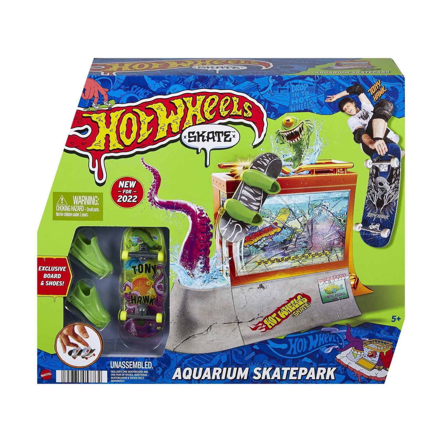 Hot Wheels Skate Coffret de jeu Planchodrome Aquarium