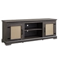 thumbnail image 5 of Modern TV Stand for 70 Inch TV, Large Entertainment Center TV Console With 2 Rattan Doors Cabinet & 2 Open Shelves, Multifunctional Sideboard Buffet For Kitchen, 5 of 7