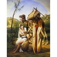 thumbnail image 2 of Horace Vernet 15x18 Black Ornate Wood Framed Double Matted Museum Art Print Titled - Judah and Tamar (1840), 2 of 5