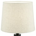 "360 Lighting Rustic Modern Table Lamps Set of 2, Black Finish, Oatmeal