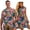 Black Palm Tree, variant on Matching Outfits for Couples Red Hawaiian Flower Mens Button Up Shirt Polyester Lightweight Workwear and Women's Tank Dress Casual Dress Size S