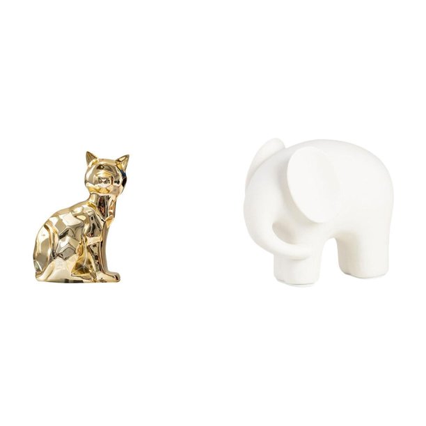 Figura de escritorio,Estatua de gato en estante,escritorio,oficina,decoración del hogar,Figura de elefante,Figura decorativa de elefante estilo Feng Shui para el hogar,Figura coleccionable