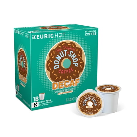 The Original Donut Shop Decaf Coffee, Keurig K-Cup Pods, Medium Roast, 18 Count