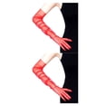 thumbnail image 3 of Sonducket Guantes largos para mujer, elegantes, elegantes, de color sólido, para mujer, guantes con dedos Rojo 2Conjunto, 3 of 6