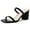 Black Vegan Leather, variant on Stormi Sandals Women Flat Mules- Square Toe Double Band Low Block Heel -Sandals for Women
