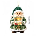 thumbnail image 3 of Cififendec Christmas Santa Claus Ornament, 3.14", Cute 2D Acrylic Flat Hanging Pendant for Christmas Tree Decoration Holiday Gift and Home Display, 3 of 6