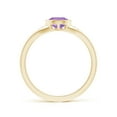 thumbnail image 2 of ANGARA Natural Bezel-Set Pear-Shaped 1 ct Amethyst Ring with Diamonds in 14K Yellow Gold for Women (Size-8x6mm) | February Birthstone, Anniversary, Jewelry Gift for Women | Natural Amethyst Ring, 2 of 11