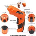 thumbnail image 3 of Electric Cordless Screwdriver 47-in-1 Drill Driver Rotatable Dual Position Handle with LED Light, 3 of 9