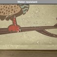thumbnail image 6 of Ambesonne Retro Place Mats Set of 4, Owl Sitting on Branch, Standard Size, Brown Cream Teal, 6 of 6
