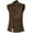 Brown, variant on Kureaily Mens Button Strap Vest Suit Vest Retro Leather Regular Fit Casual Waistcoat